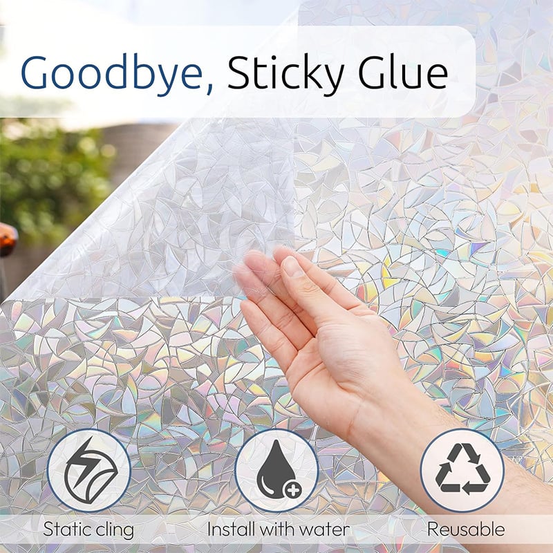 Holographic PVC Window Privacy Film