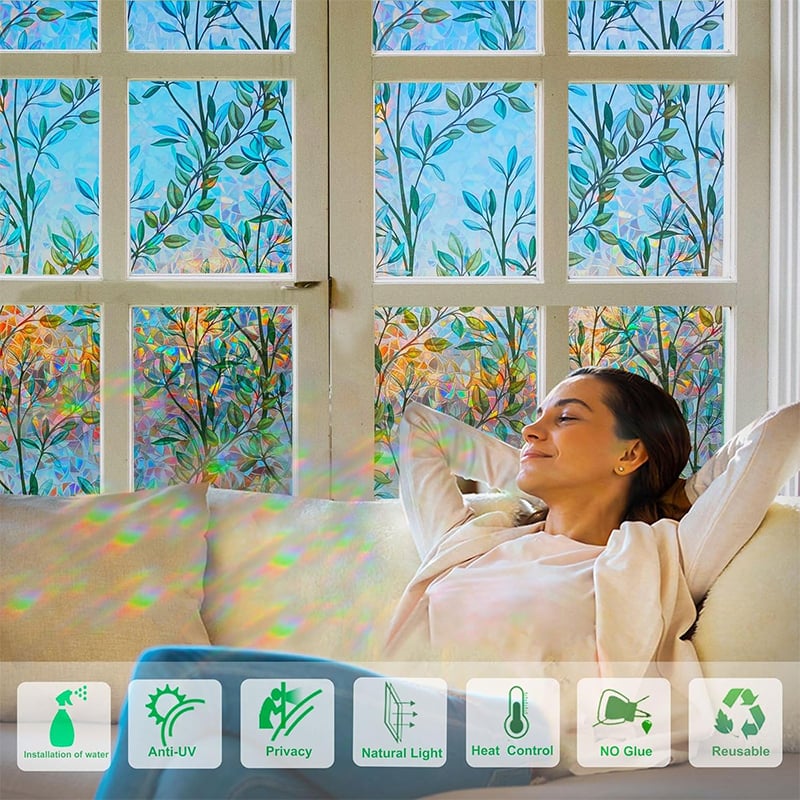 Holographic PVC Window Privacy Film