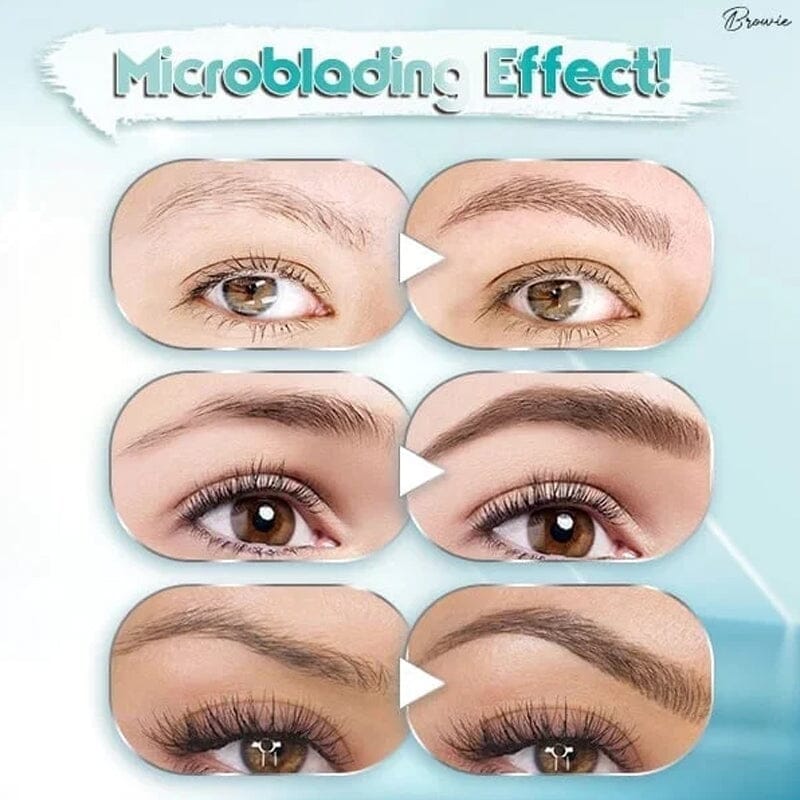 3D Waterproof Microblading Eyebrow Pen 4 Fork Tip Tattoo Pencil (2 pcs)
