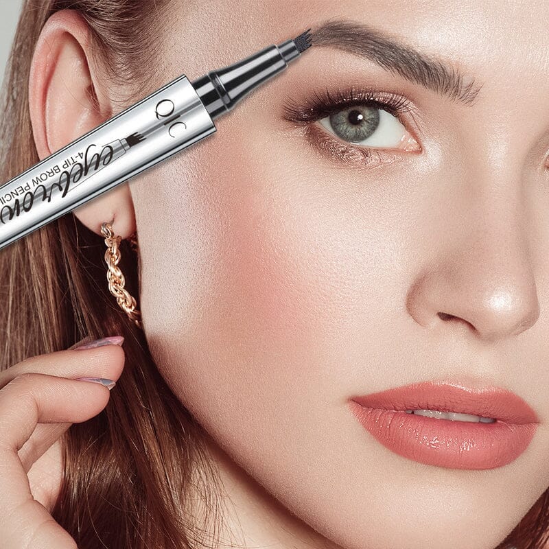 3D Waterproof Microblading Eyebrow Pen 4 Fork Tip Tattoo Pencil (2 pcs)