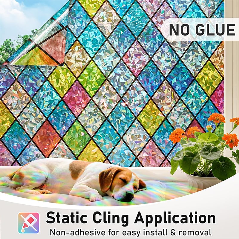 Holographic PVC Window Privacy Film