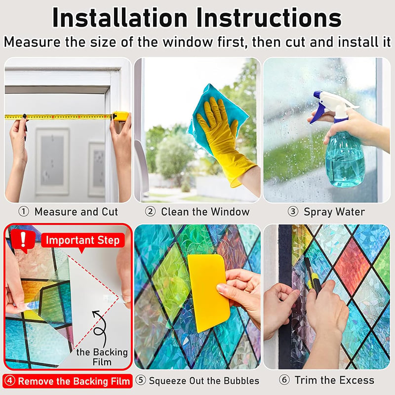 Holographic PVC Window Privacy Film
