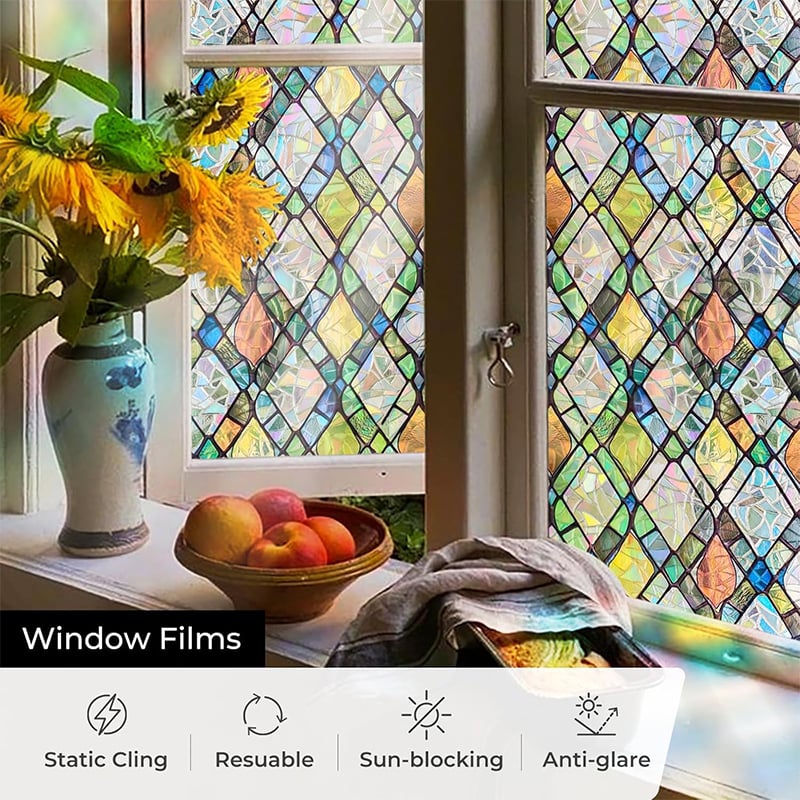 Holographic PVC Window Privacy Film