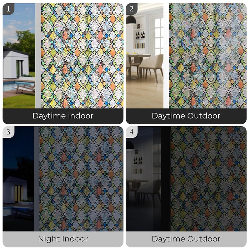 Holographic PVC Window Privacy Film