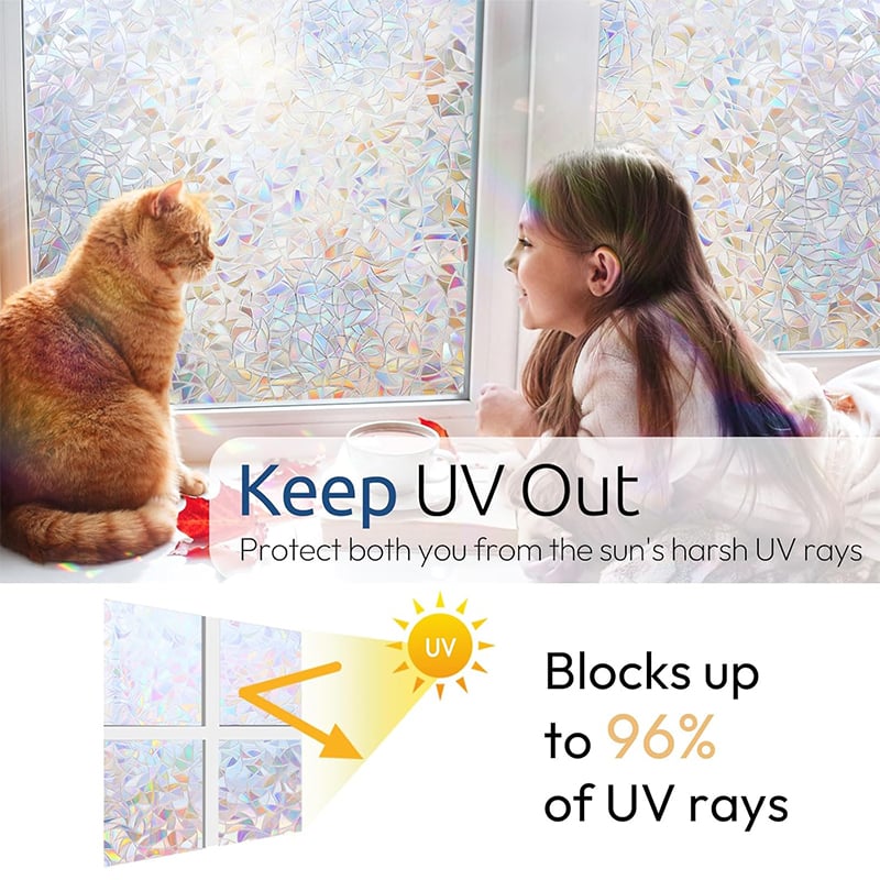 Holographic PVC Window Privacy Film
