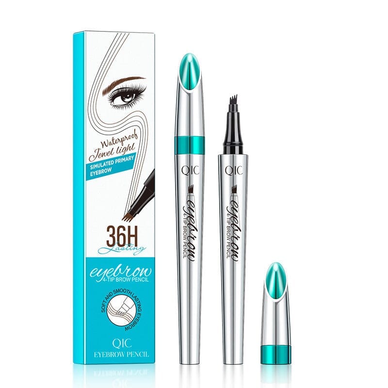 3D Waterproof Microblading Eyebrow Pen 4 Fork Tip Tattoo Pencil (2 pcs)