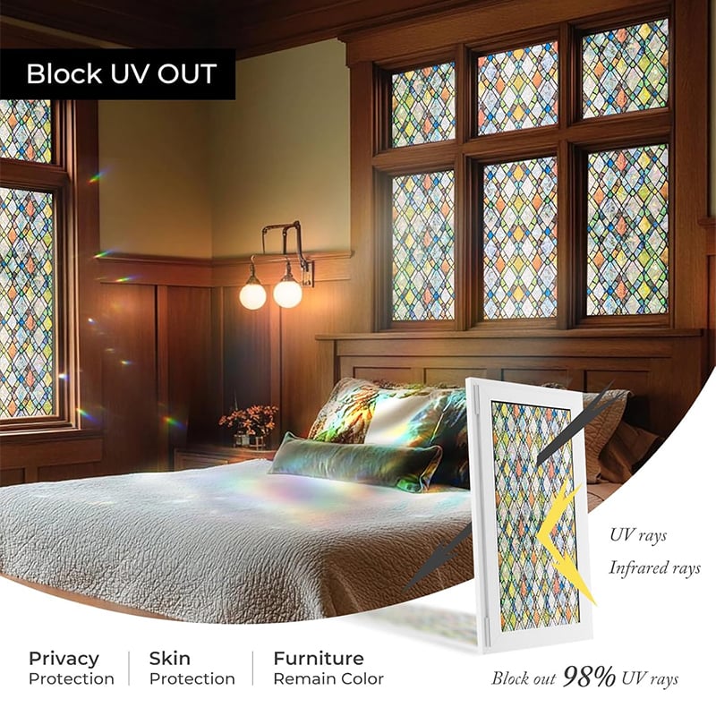 Holographic PVC Window Privacy Film