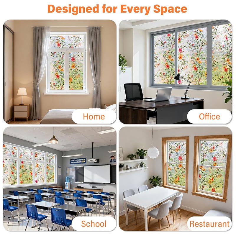 Holographic PVC Window Privacy Film