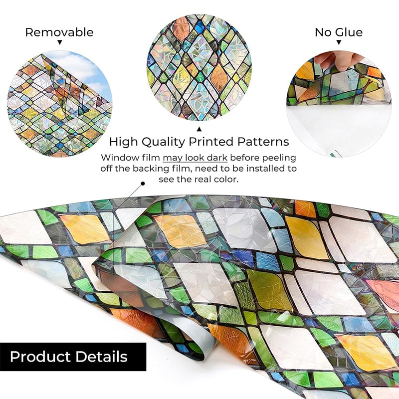 Holographic PVC Window Privacy Film