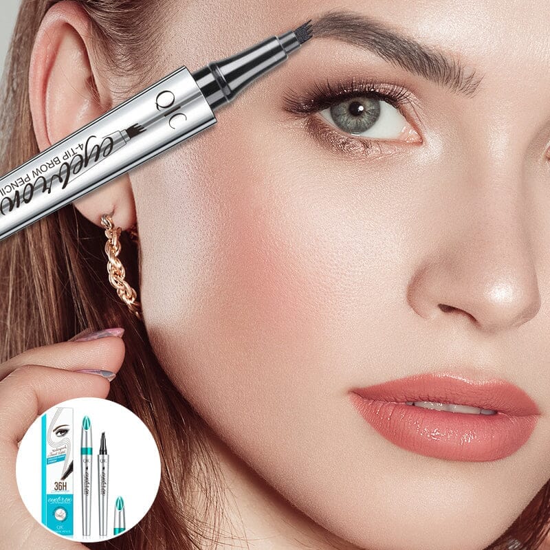 3D Waterproof Microblading Eyebrow Pen 4 Fork Tip Tattoo Pencil (2 pcs)