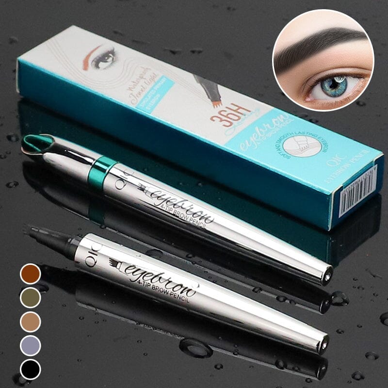 3D Waterproof Microblading Eyebrow Pen 4 Fork Tip Tattoo Pencil (2 pcs)