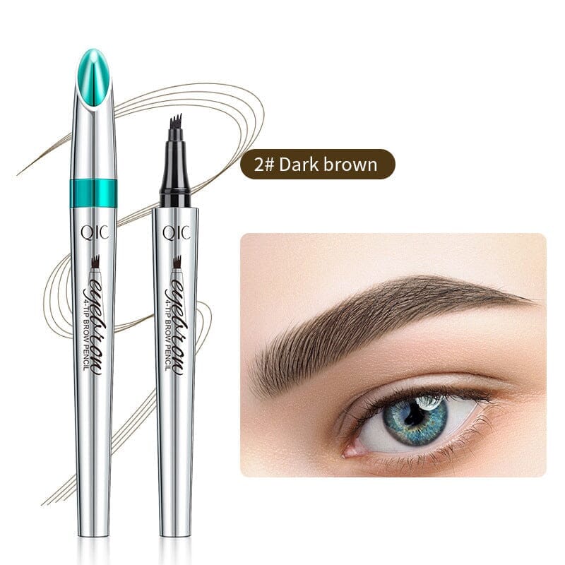 3D Waterproof Microblading Eyebrow Pen 4 Fork Tip Tattoo Pencil (2 pcs)