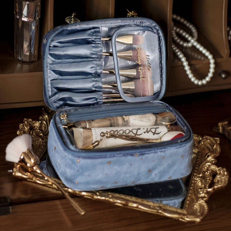 Large Capacity Velvet Cosmetic Bag