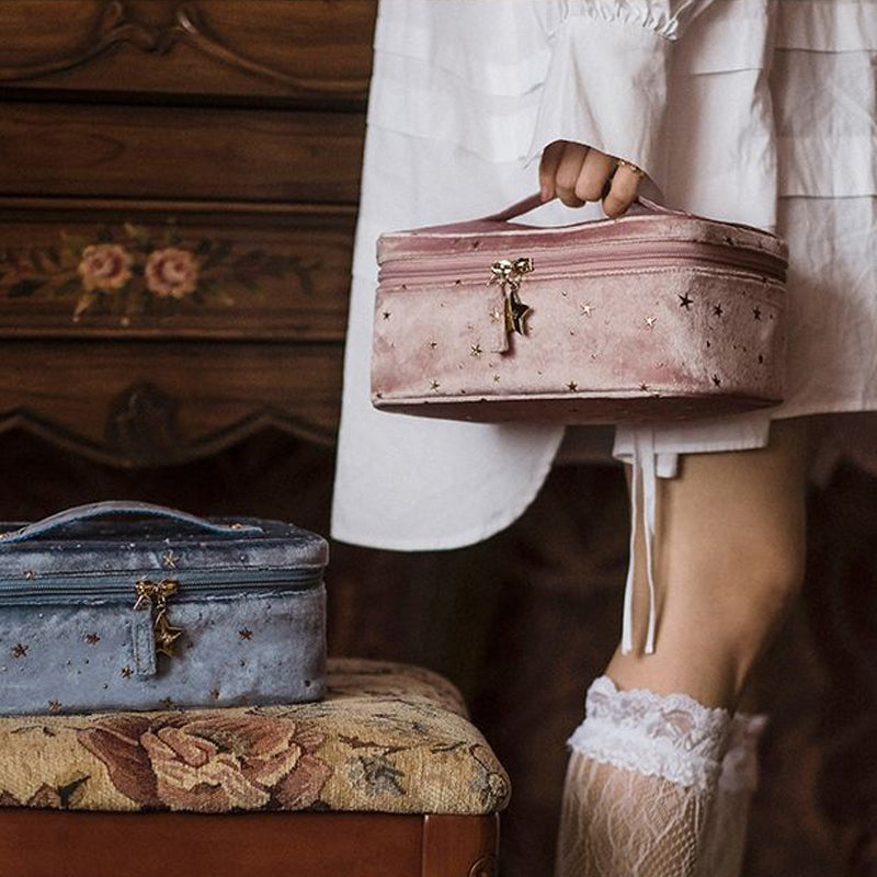 Large Capacity Velvet Cosmetic Bag